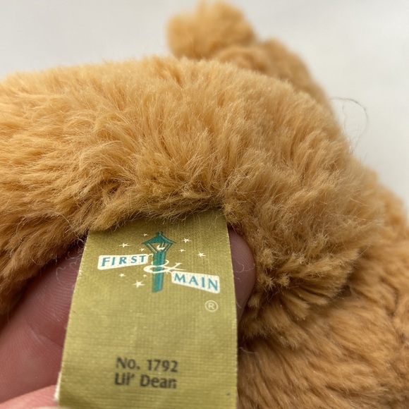 First & Main Lil’ Dean 1792 Beanie Plush Stuffed Teddy Bear 8” Brown Toy - Picture 4 of 8